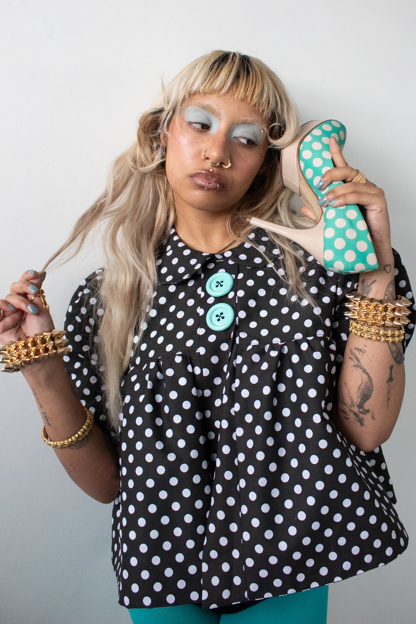 PRE ORDER Polka Dot Pea Coat