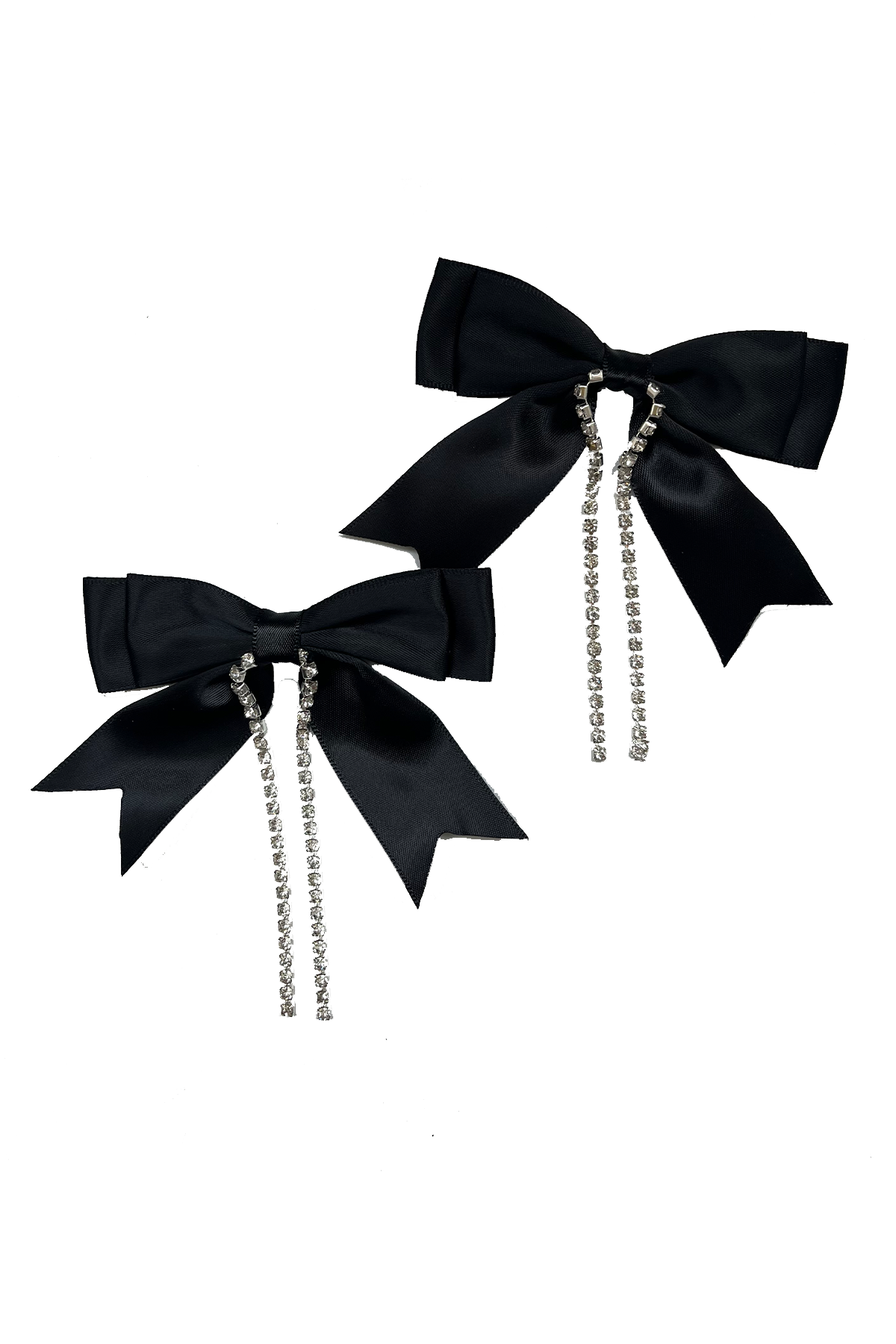 Bow Earrings Black