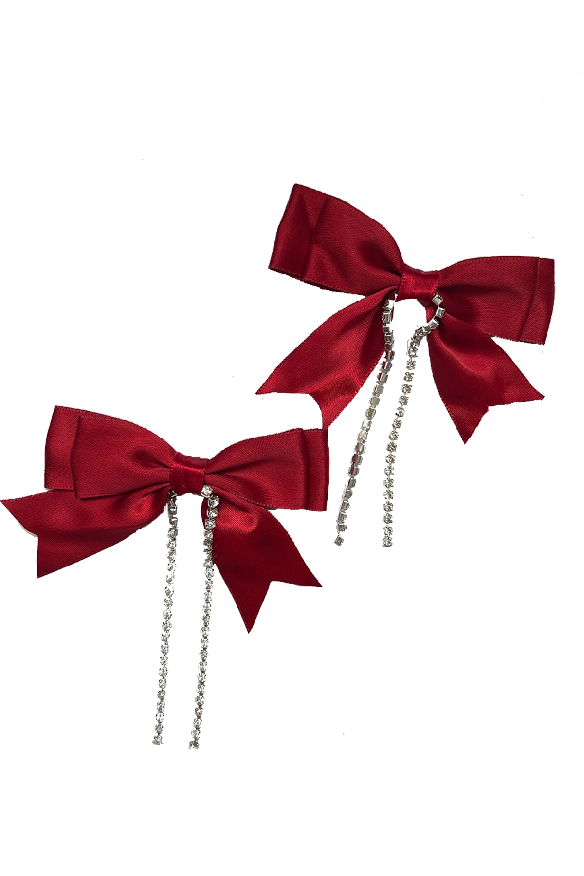 Bow Earrings Red