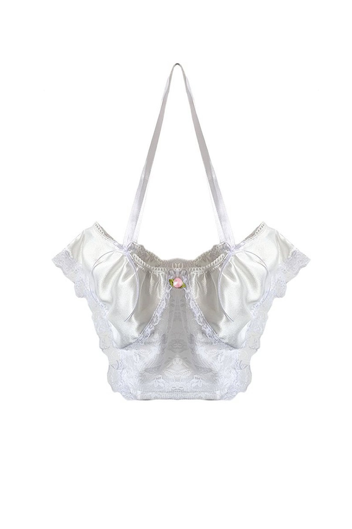 White Satin Underwear Handbag