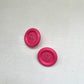 Button Earrings Pink
