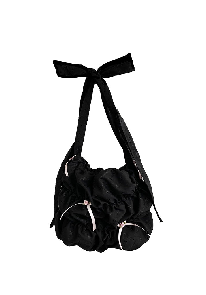Black Drape Shoulder Bag