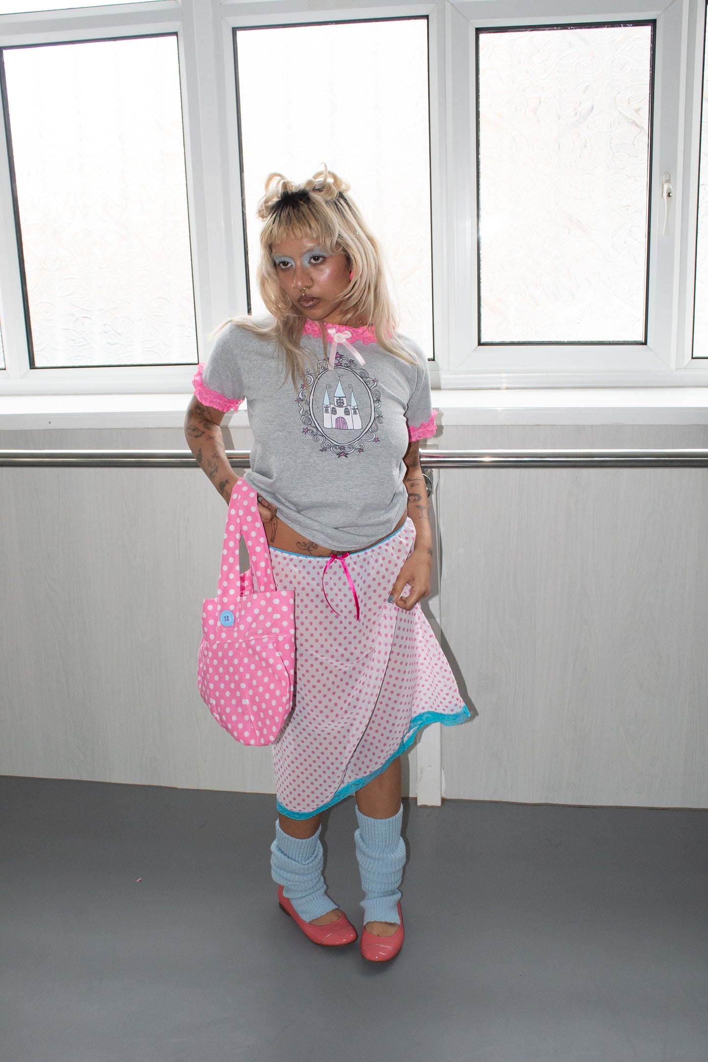 Mesh Polka Dot Skirt