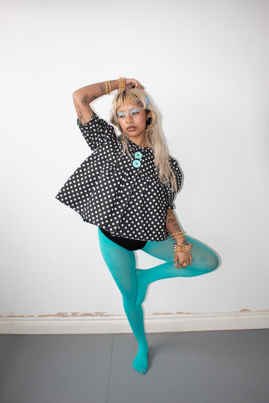 Polka Dot Pea Coat