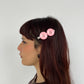 Pink Button Hair Slide