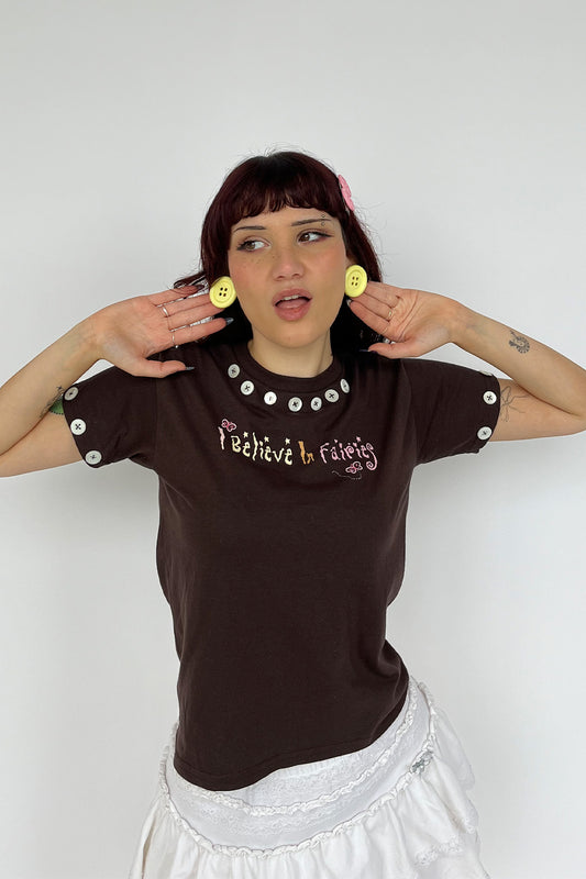 Button Earrings Yellow