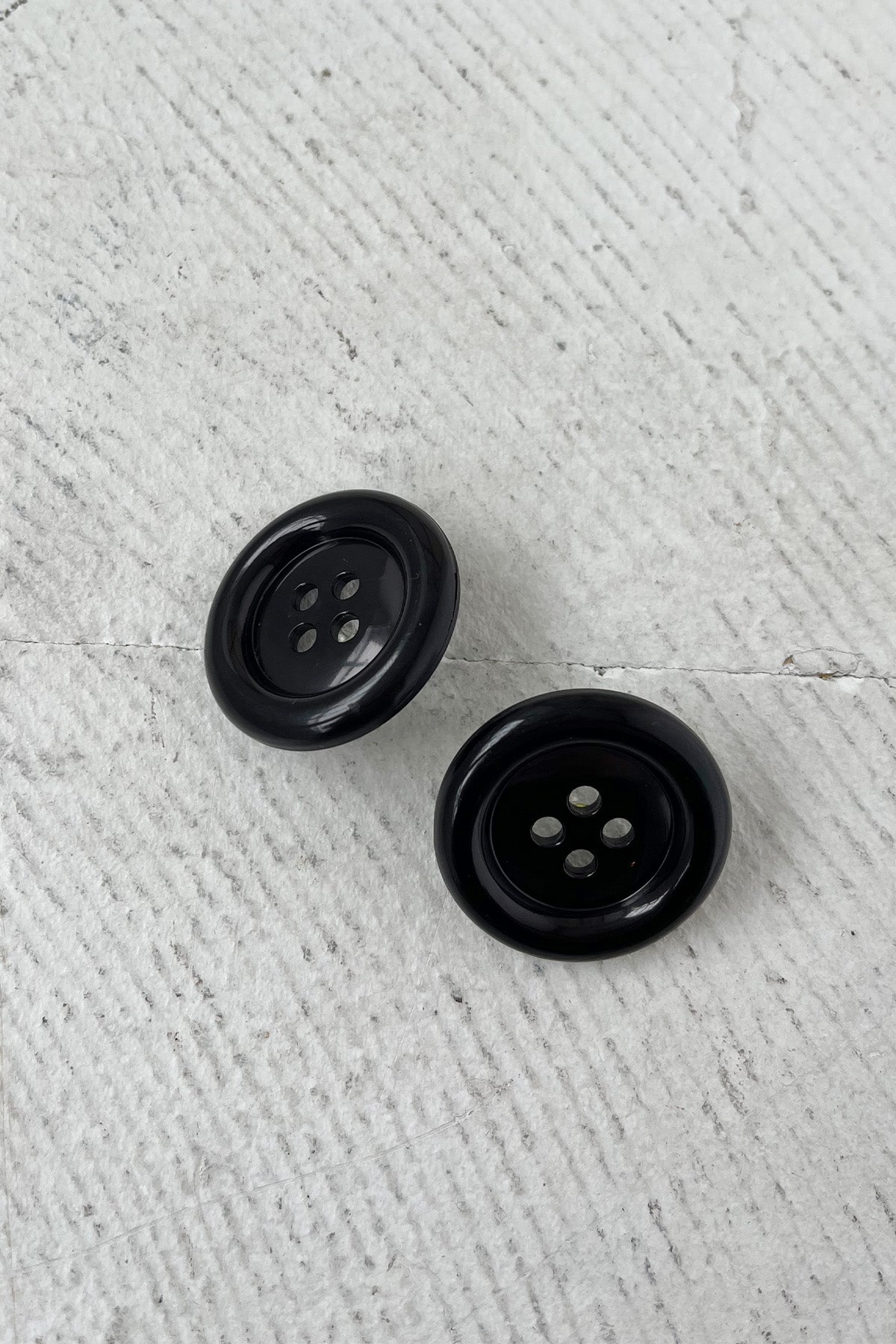 Button Earrings Black