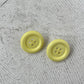 Button Earrings Yellow