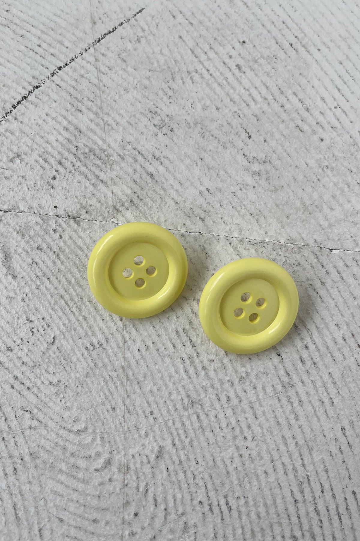Button Earrings Yellow