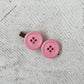 Pink Button Hair Slide