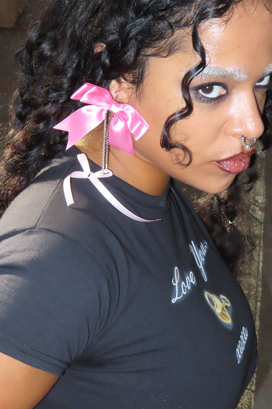 Bow Earrings Pink
