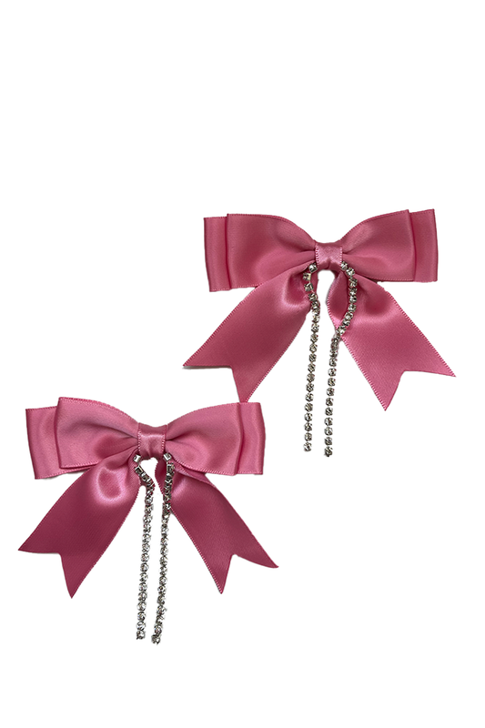 Bow Earrings Pink