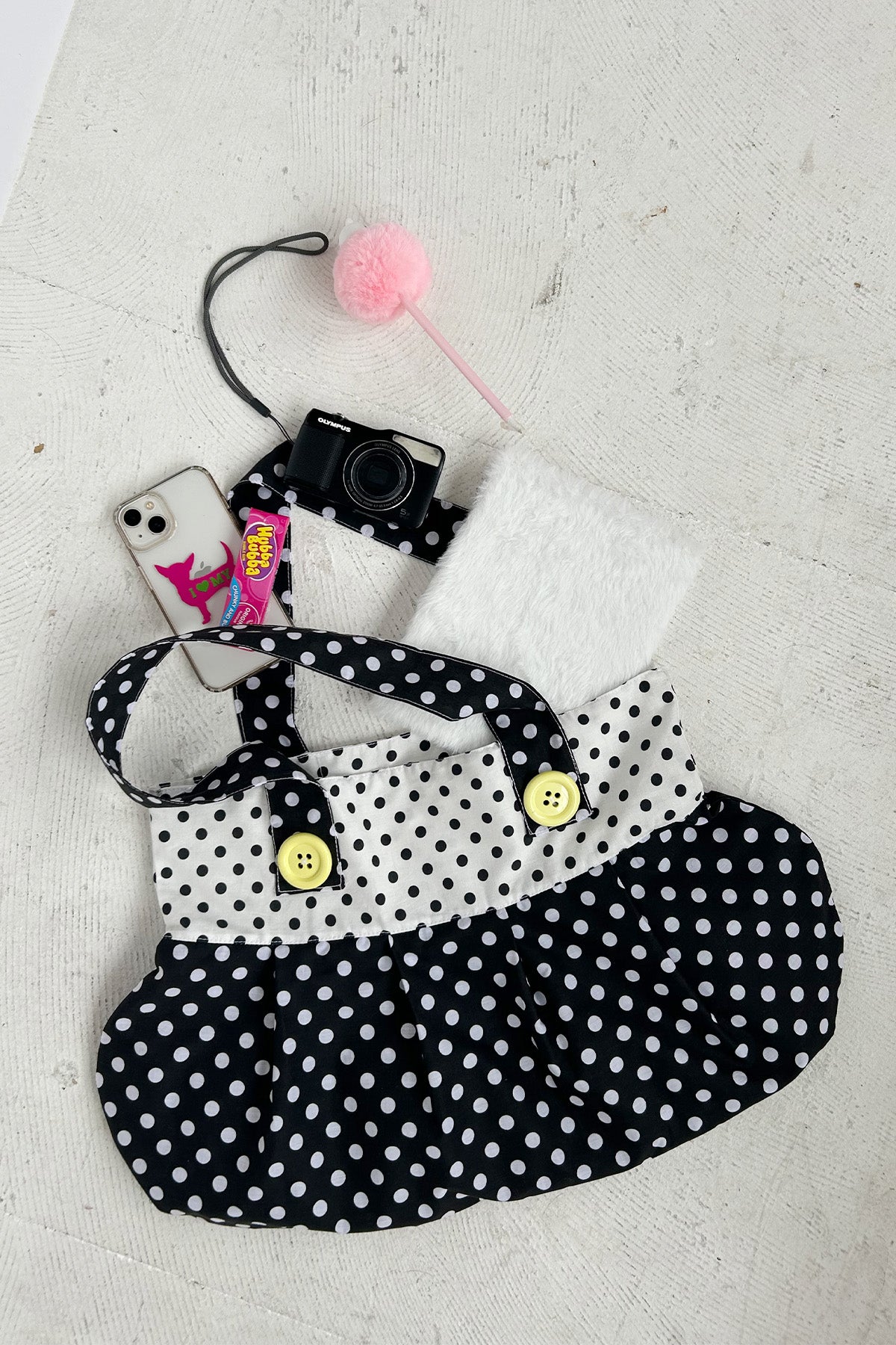 Polka Dot Tote Black